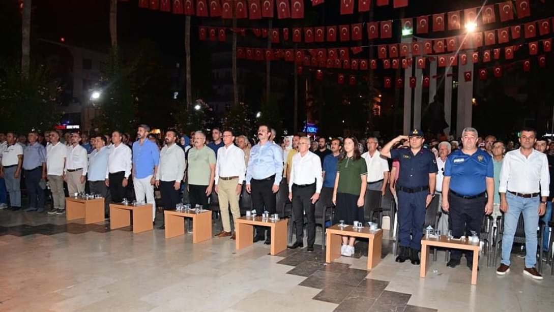 15 Temmuz Demokrasi ve Milli Birlik Gününün 8. Yıldönümü Münasebetiyle İlçemizde Program Düzenlendi.