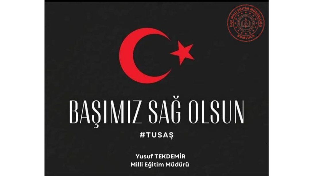 Türk Havacılık ve Uzay Sanayii AŞ. (TUSAŞ) tesislerine yönelik gerçekleştirilen hain terör saldırısında kaybettiğimiz şehitlerimize Allah'tan rahmet, yaralılarımıza acil şifalar diliyoruz.